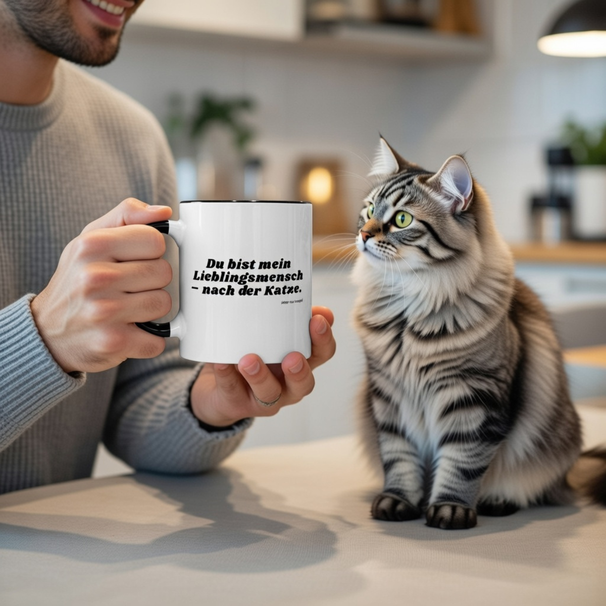 Tasse Du bist mein Lieblingsmensch – nach der Katze | Liebes Tasse