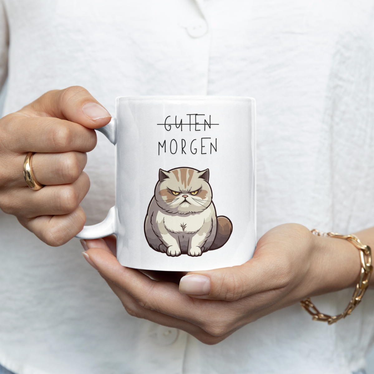 Tasse Grumpy Cat Guten Morgen – 4 Farben
