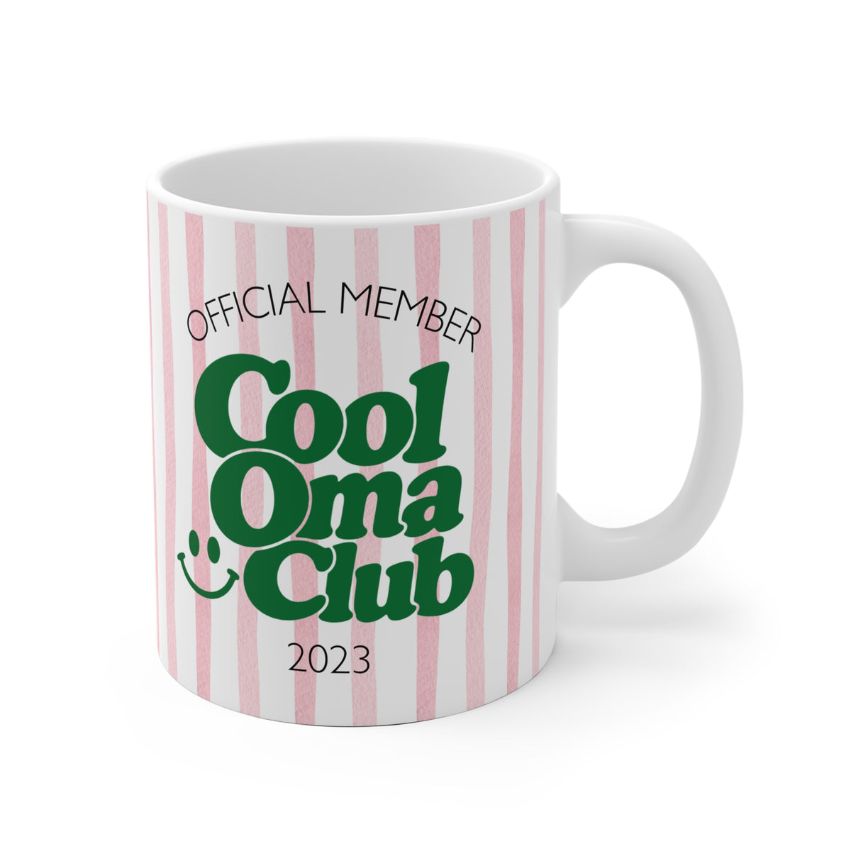 Tasse Cool Oma Club 2023 - rosa/grün