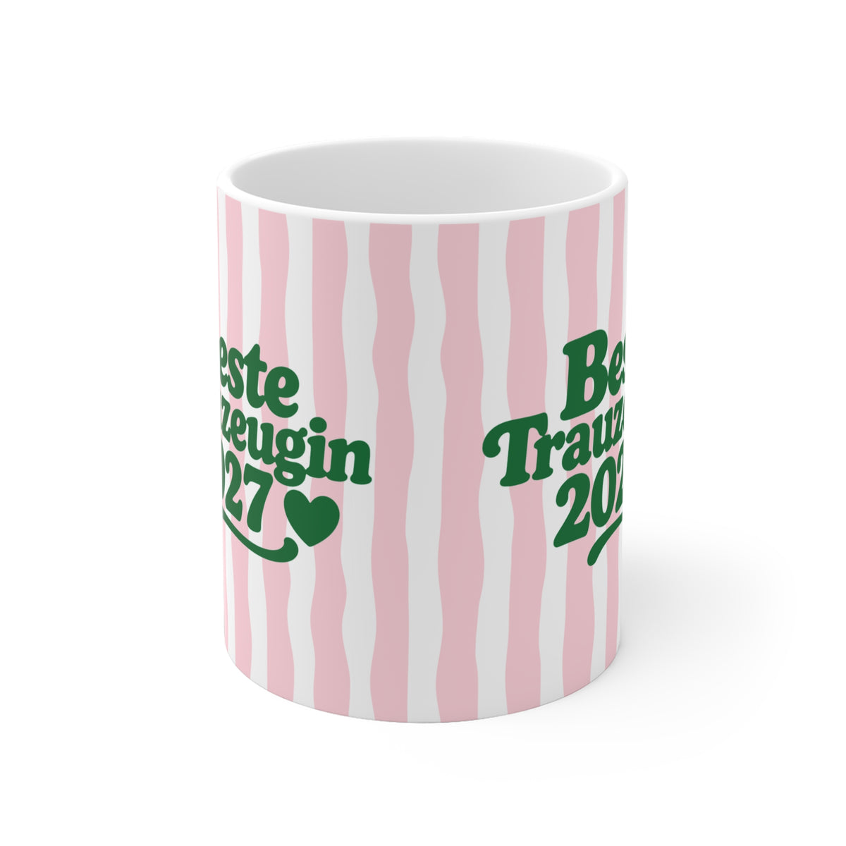 Tasse Beste Trauzeugin 2027 - rosa/grün