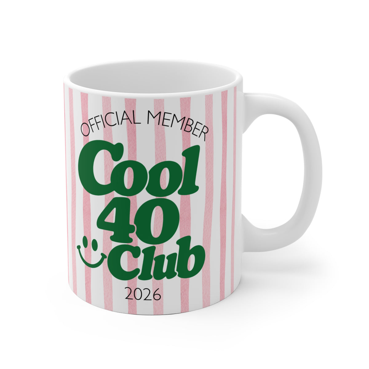 Tasse Cool 40 Club 2026 - rosa/grün