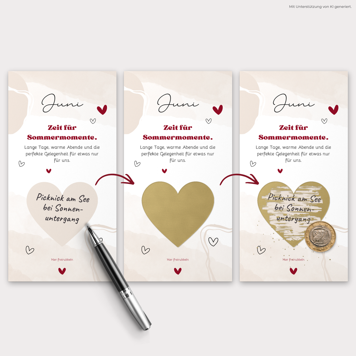 Date-Ideen für Paare *Zweisam durch das Jahr* Rubbelkarten
