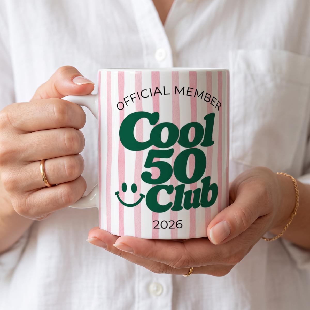 Cool 50 Club Tasse Rosa Grün