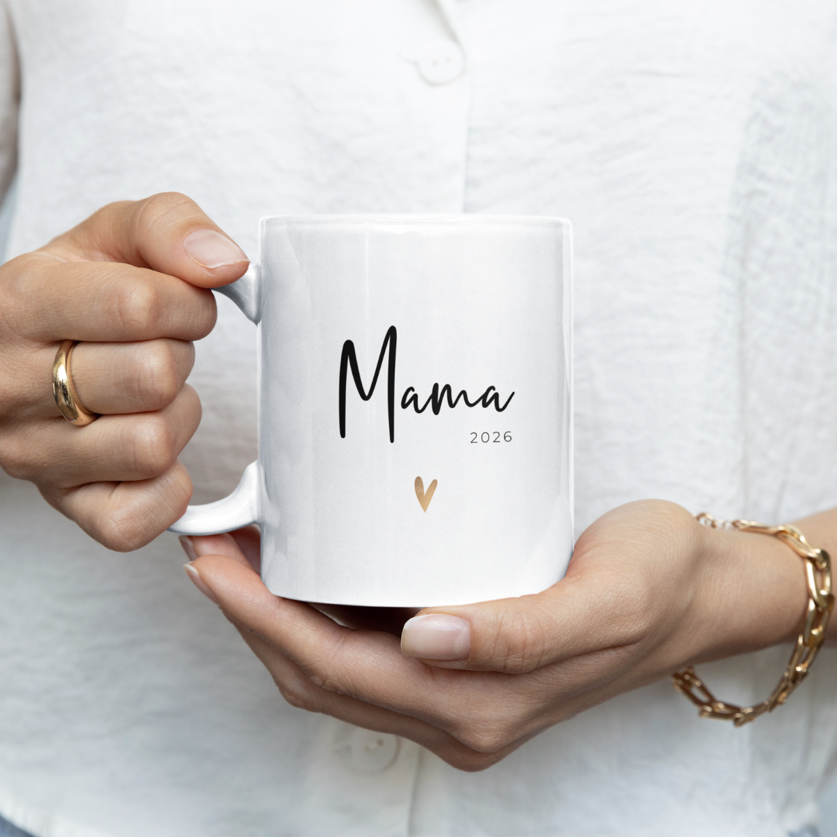 Tasse Mama Est 2026 Herz gold (2020-2027)