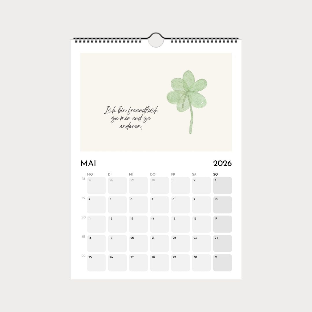 Kinderkalender 2026 | Wandkalender A4 mit kindgerechten Motiven & Sprüchen