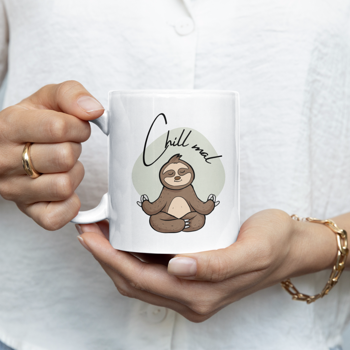 Tasse Chill Mal Faultier - 3 Farben