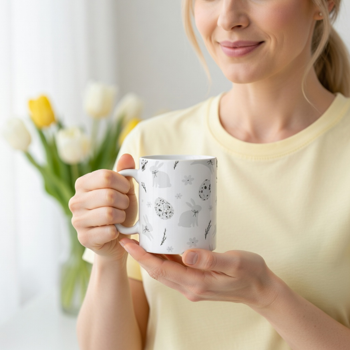 Tasse Oster Hintergrund Hase/Eier