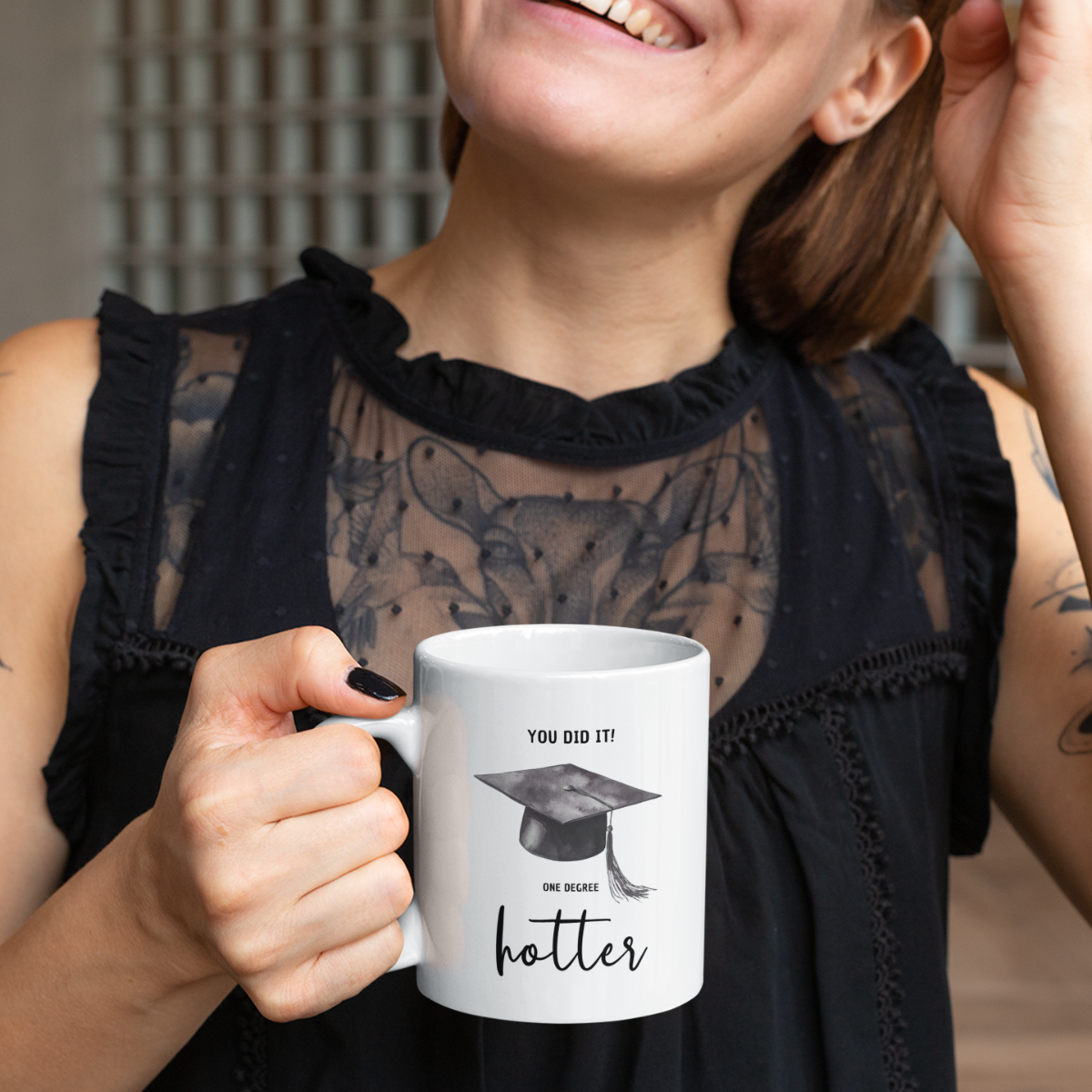 Tasse Abschluss One degree hotter - einfarbig (330ml)