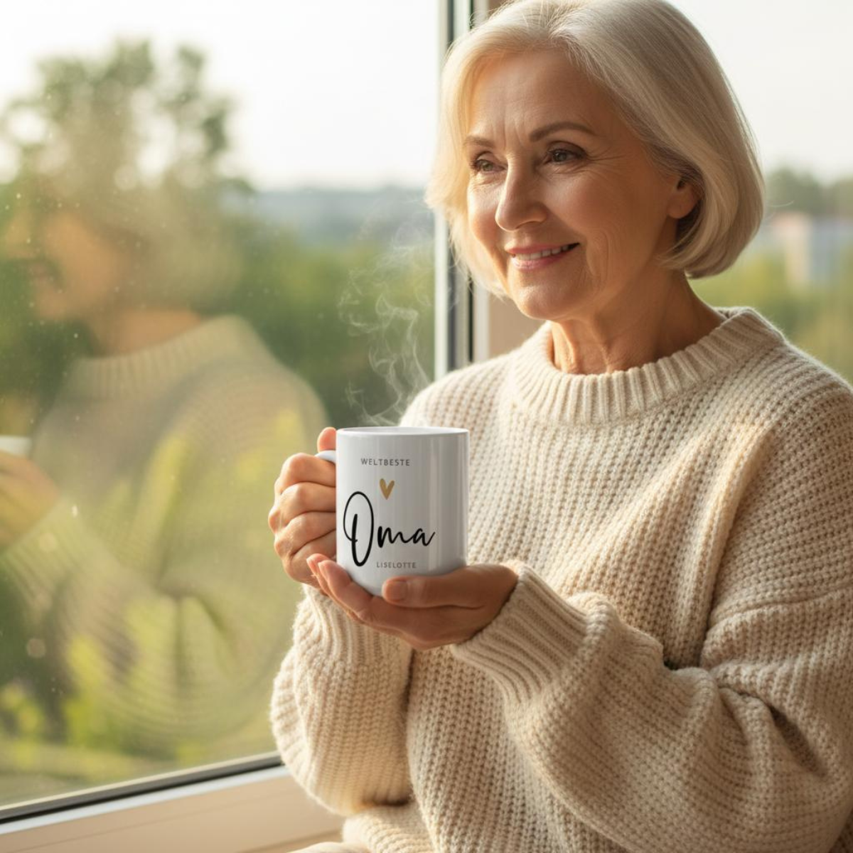 Tasse Weltbeste Oma 330ml einfarbig mit / ohne Personalisierung
