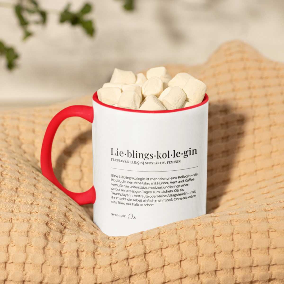 Tasse Definition Lieblingskollegin - zweifarbig rot