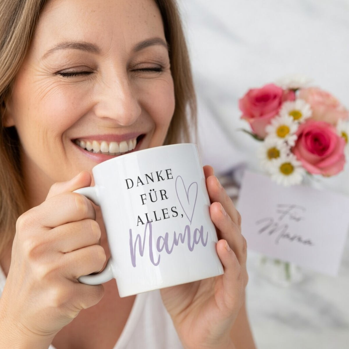 Tasse Danke für alles Mama Lila Herz