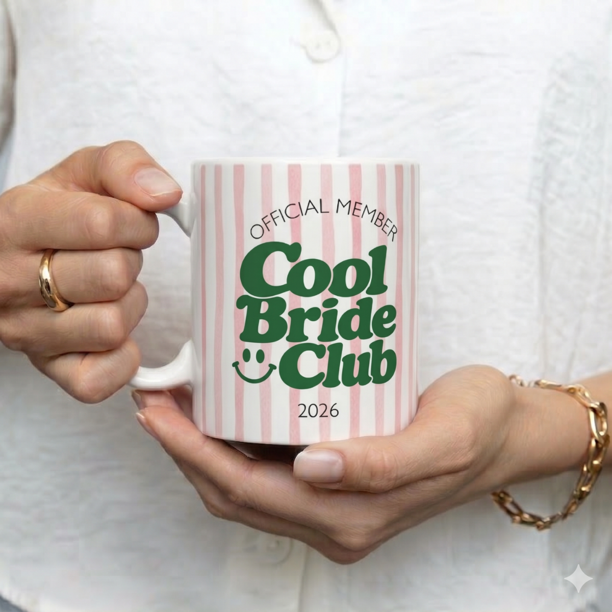 Tasse Cool Bride Club Rosa Grün