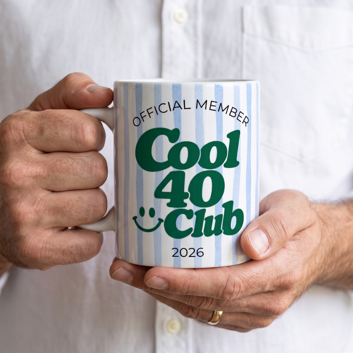 Cool 40 Club Tasse Blau Grün