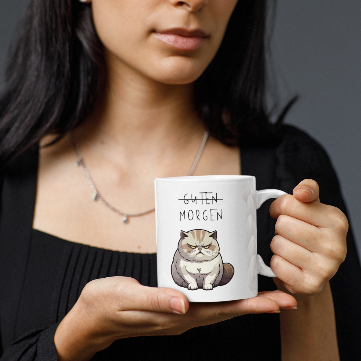 Tasse Grumpy Cat Guten Morgen – 4 Farben