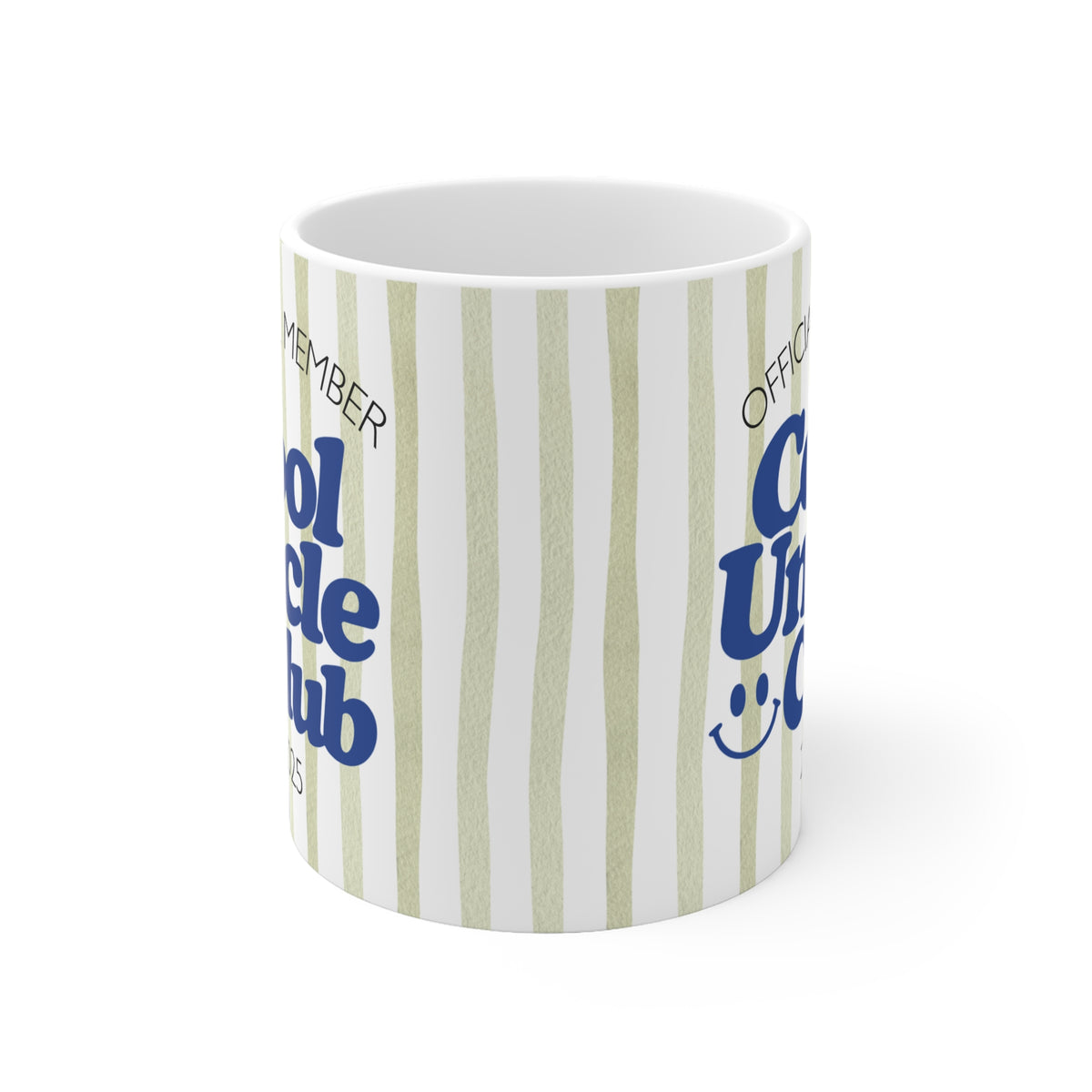 Tasse Cool Uncle Club 2025 - grün gestreift