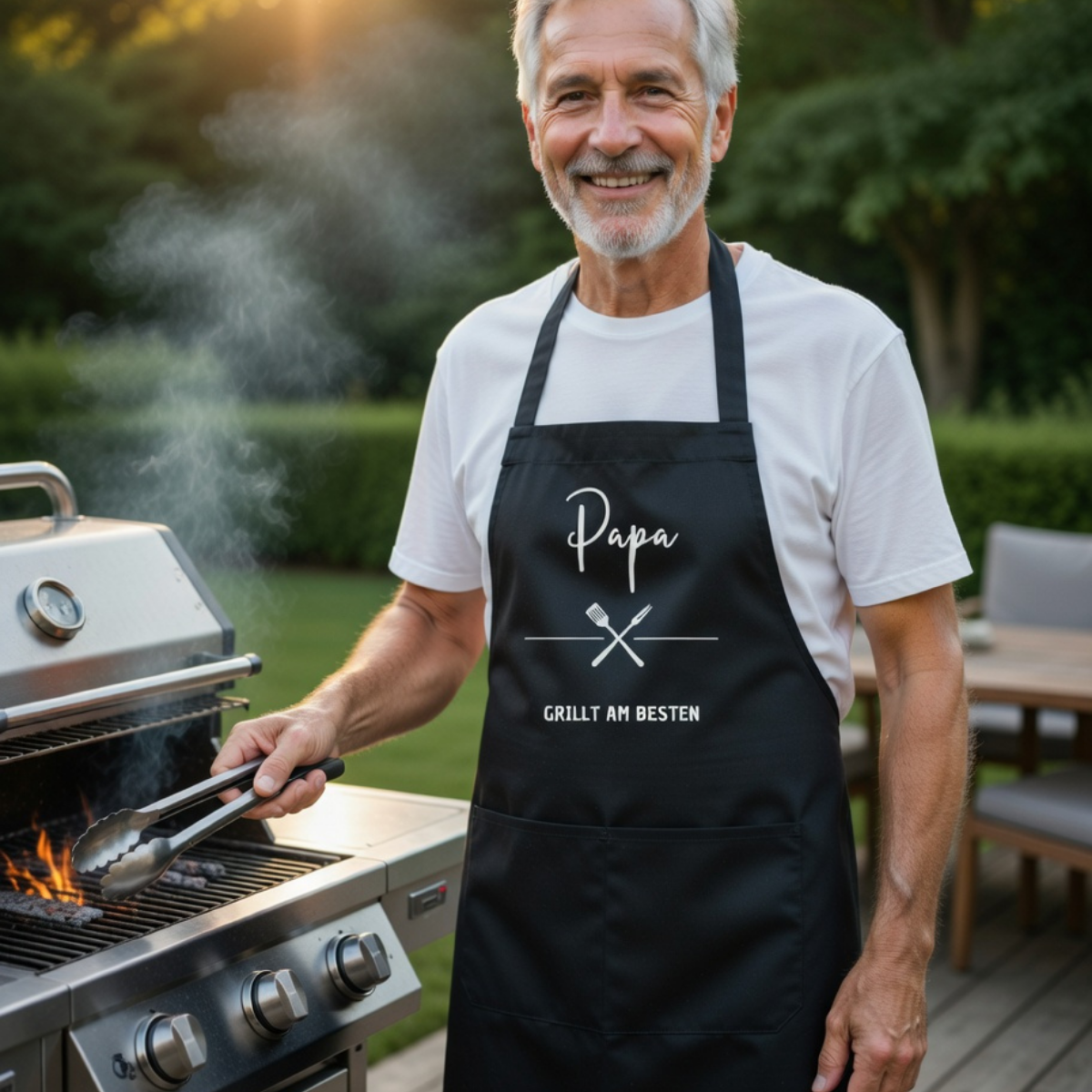 Schürze Papa grillt am besten – Grillschürze