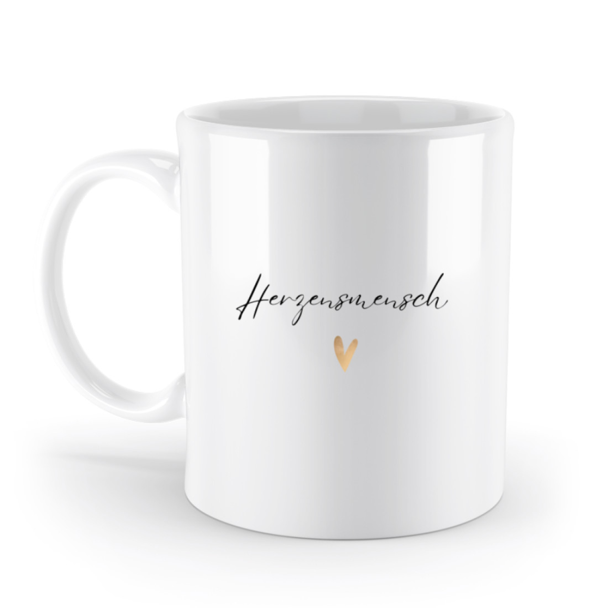 Tasse Herzensmensch - einfarbig