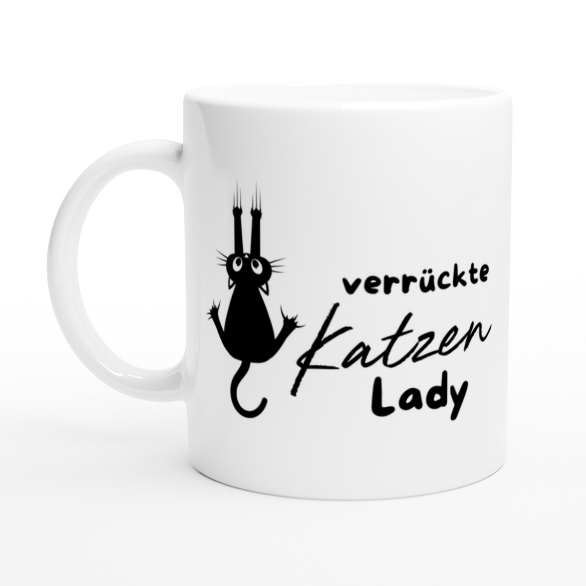 Tasse Verrückte Katzenlady – 4 Farben