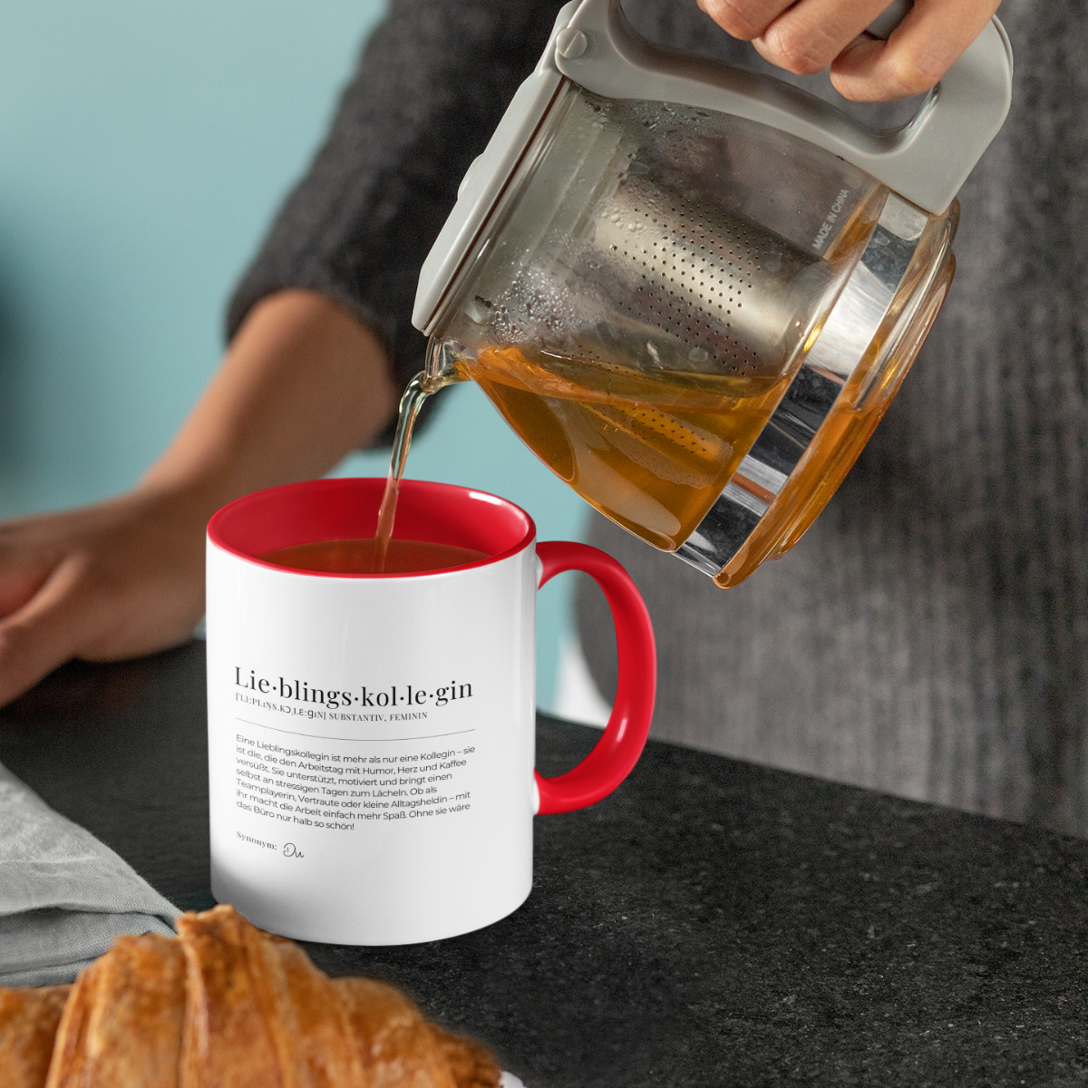 Tasse Definition Lieblingskollegin - zweifarbig rot