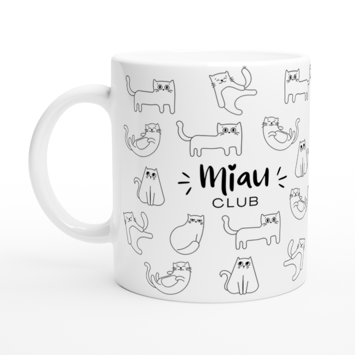 Tasse Katzen Miau Club – 4 Farben