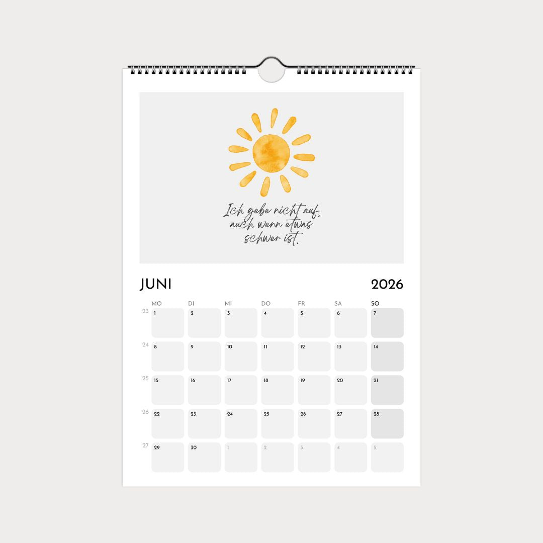 Kinderkalender 2026 | Wandkalender A4 mit kindgerechten Motiven & Sprüchen