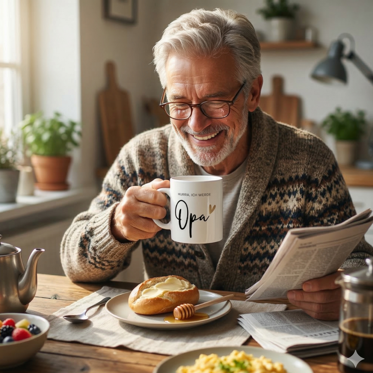 Tasse Hurra ich werde Opa - 3 Farben