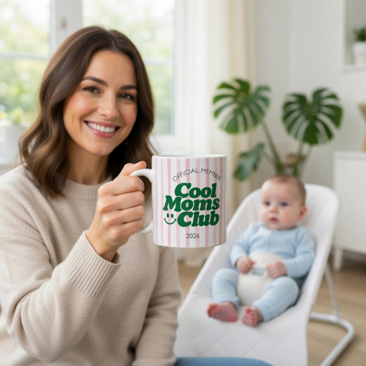 Tasse Cool Moms Club Rosa (2020 bis 2027 oder ohne Jahreszahl)