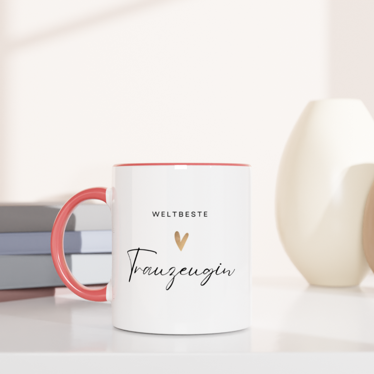 Weltbeste Trauzeugin Tasse - zweifarbig (330ml)