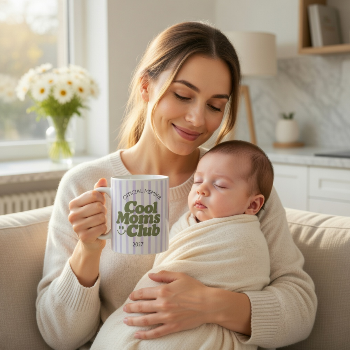 Tasse Cool Moms Club Lila (2020 bis 2027 oder ohne Jahreszahl)