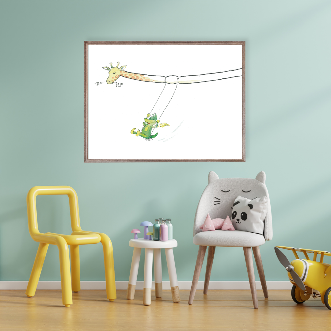 Poster TABALUGA Originalmotiv – Giraffenschaukel
