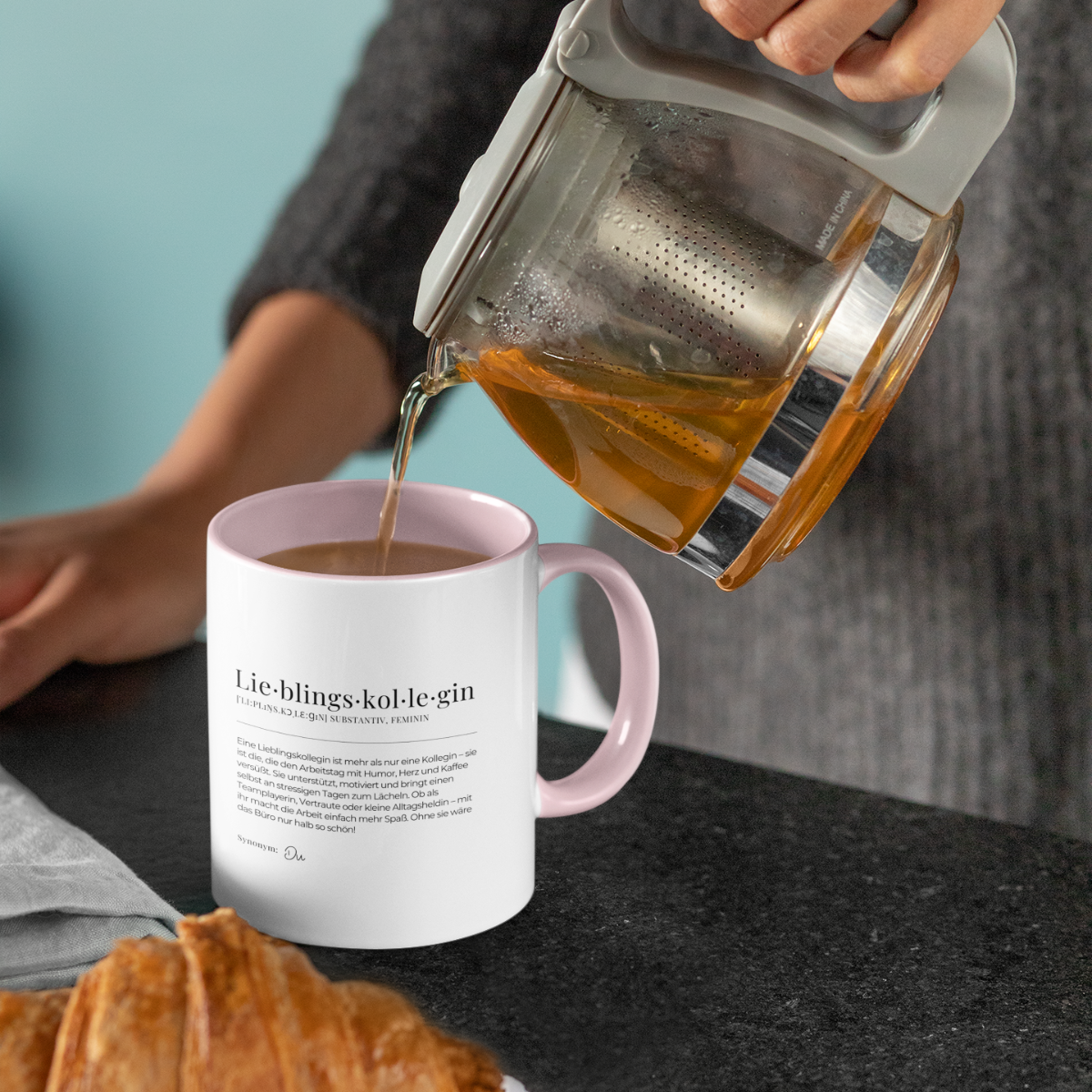 Tasse Definition Lieblingskollegin - zweifarbig rosa