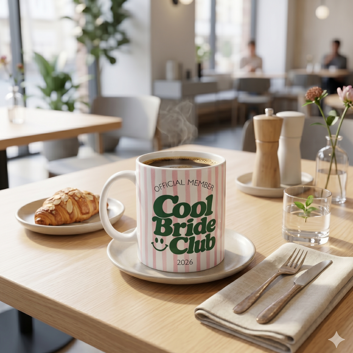 Tasse Cool Bride Club Rosa Grün