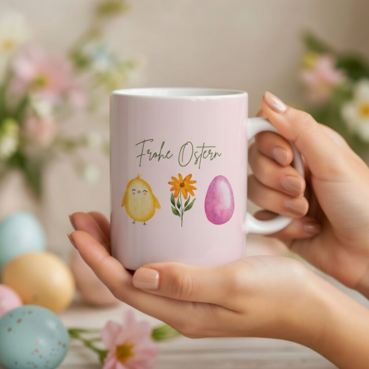 Tasse Frohe Ostern Küken