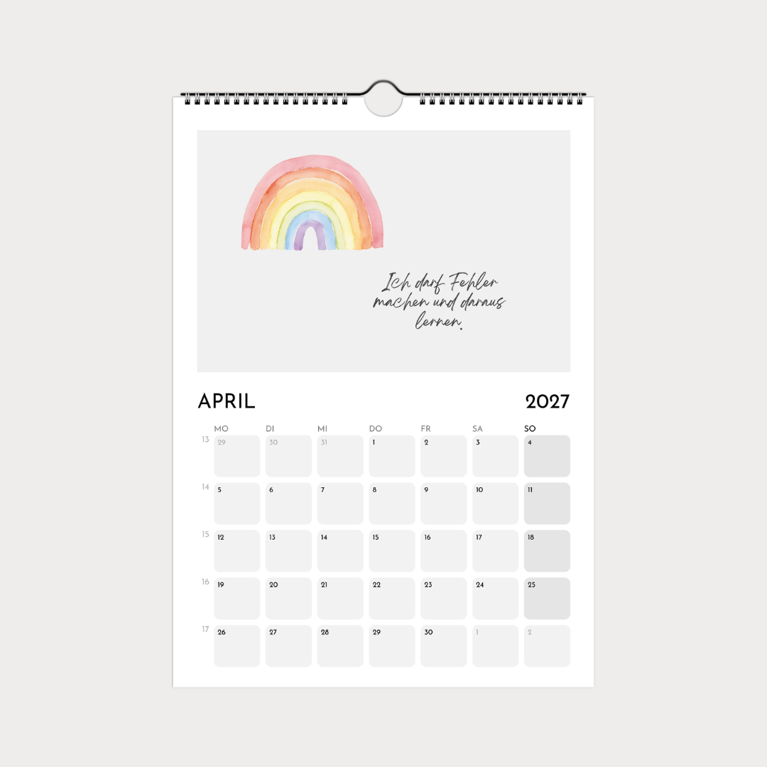Wandkalender für Kinder – Motivationssprüche