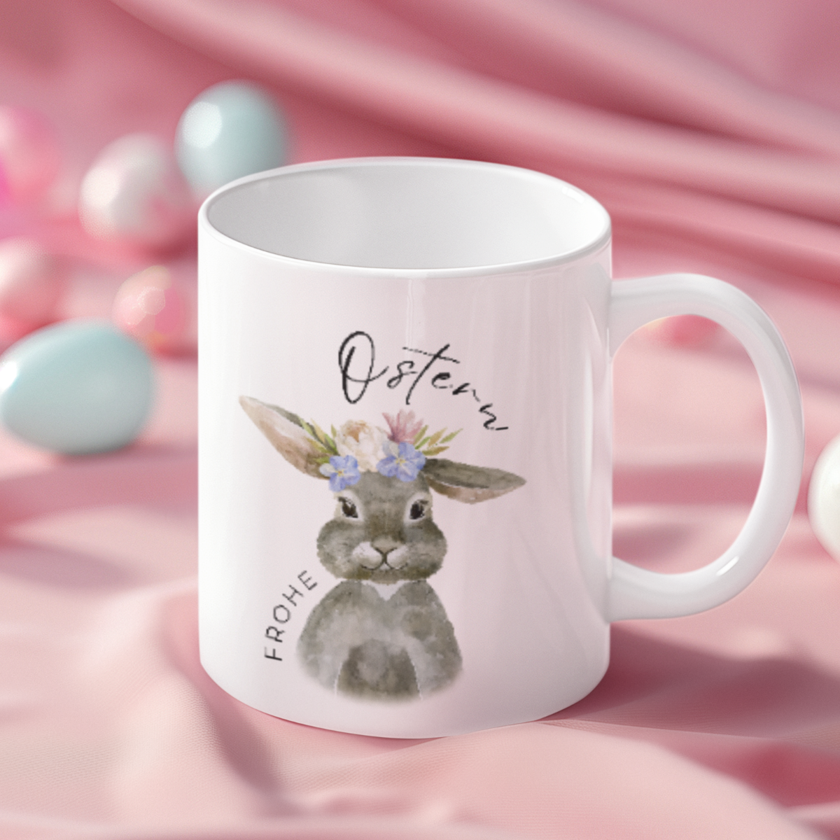 Tasse Frohe Ostern Hase – 4 Farben