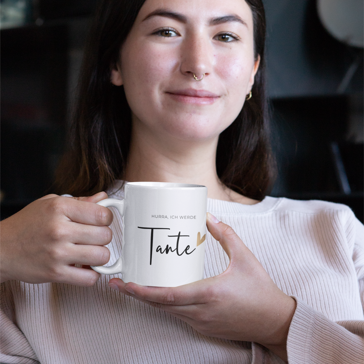 Tasse Hurra ich werde Tante - 4 Farben