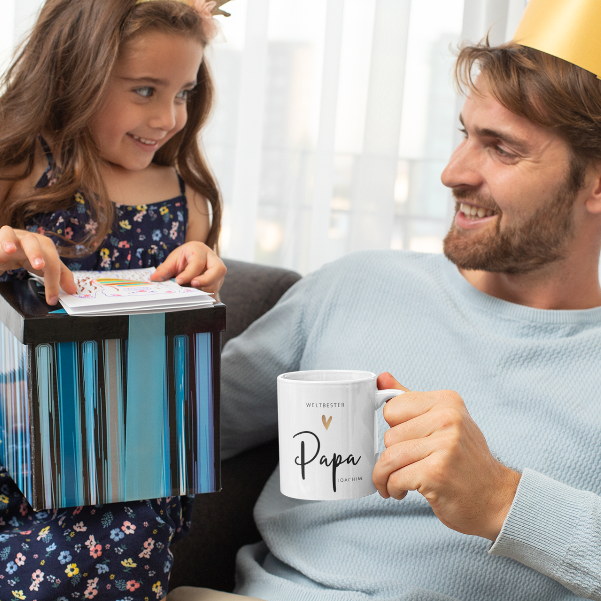 Tasse Weltbester Papa 330ml einfarbig mit /ohne Personalisierung