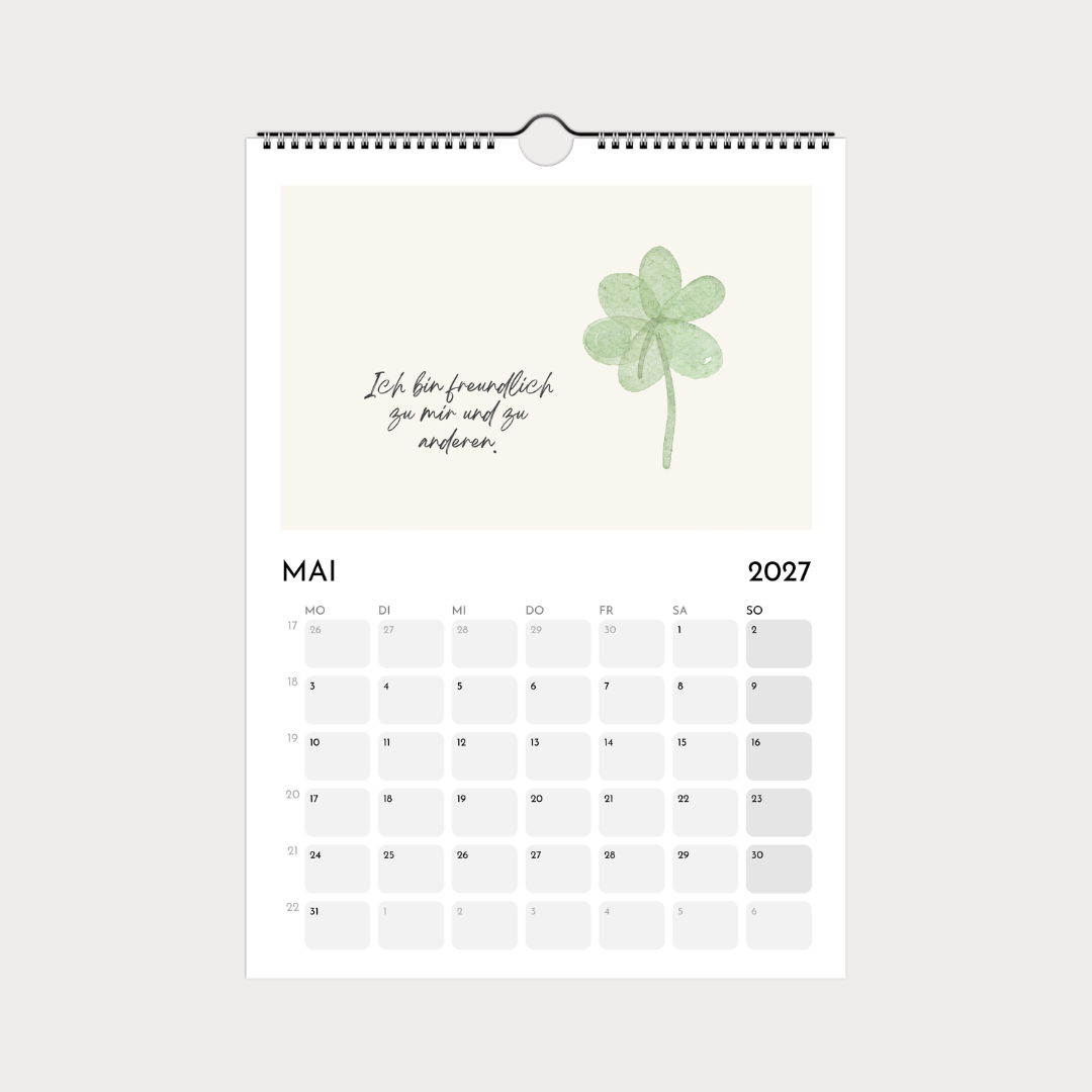 Wandkalender für Kinder – Motivationssprüche