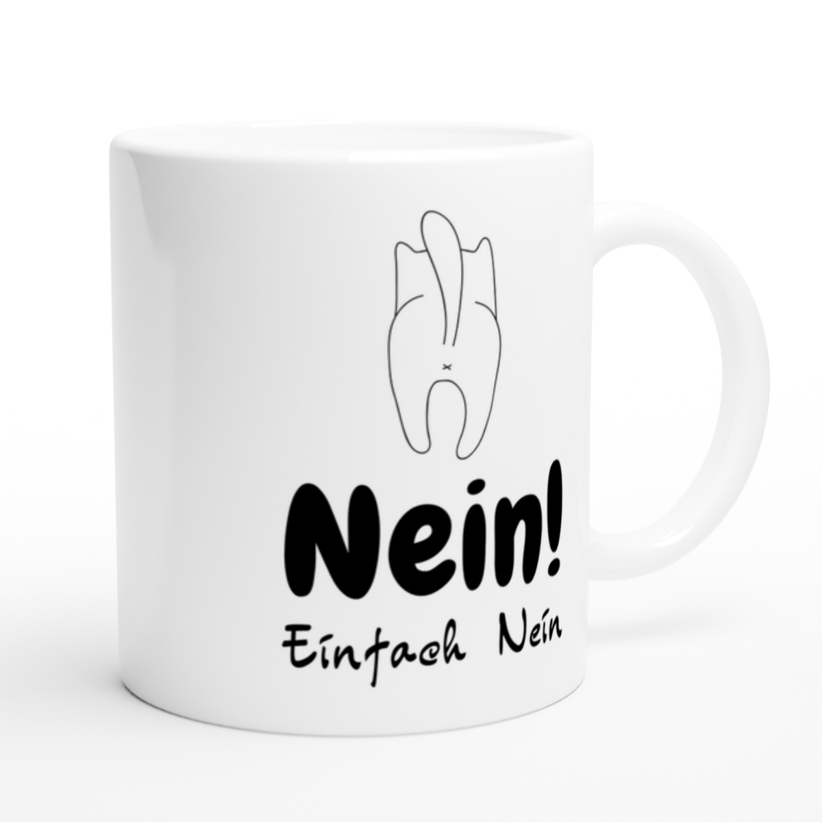 Tasse Katze Nein Einfach Nein Tasse – 4 Farben