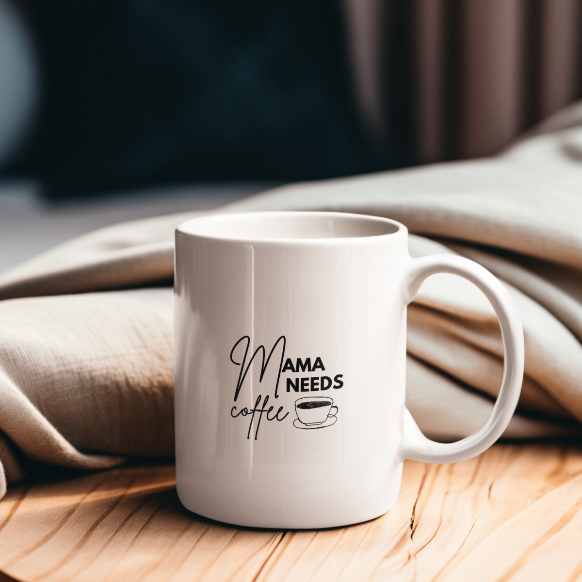 Tasse Mama needs coffee – 3 Farben
