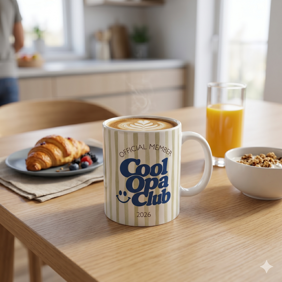Tasse Cool Opa Club Blau Grün (2020 bis 2027 oder ohne Jahreszahl)