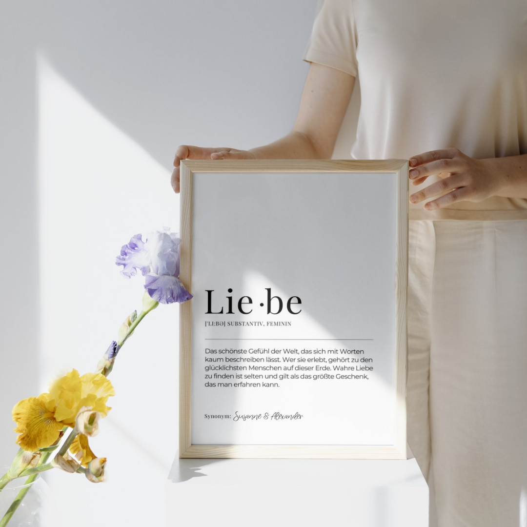 Personalisiertes Definition Liebe Poster