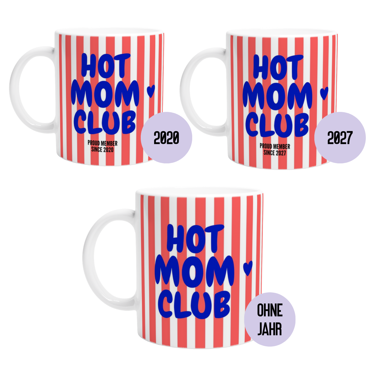 Hot Mom Club Rot/Blau (2020 bis 2027 oder ohne Jahreszahl)