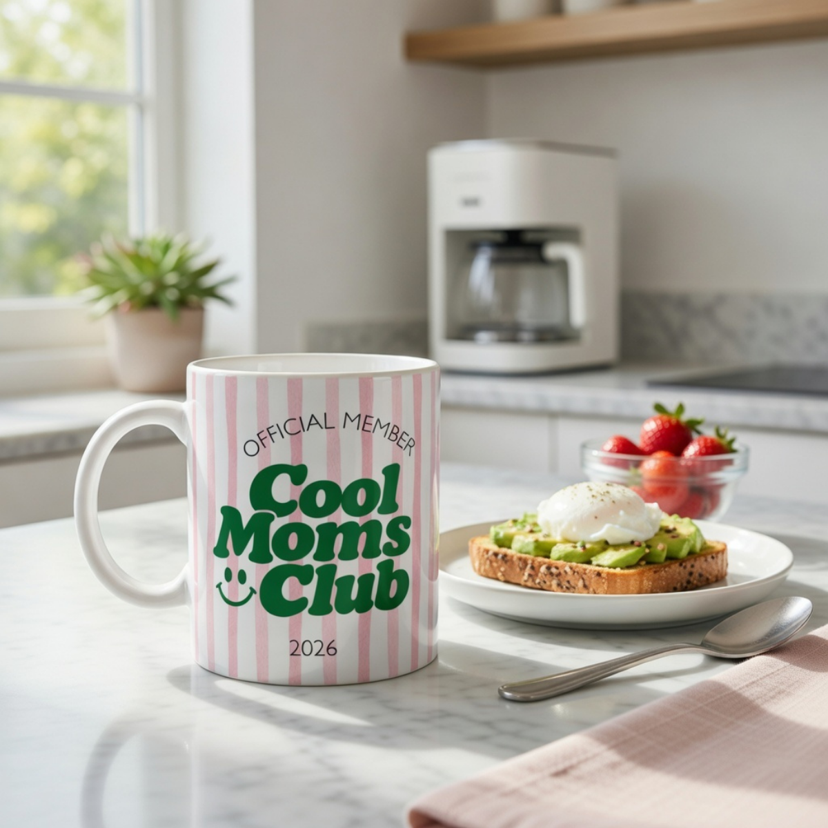 Tasse Cool Moms Club Rosa (2020 bis 2027 oder ohne Jahreszahl)