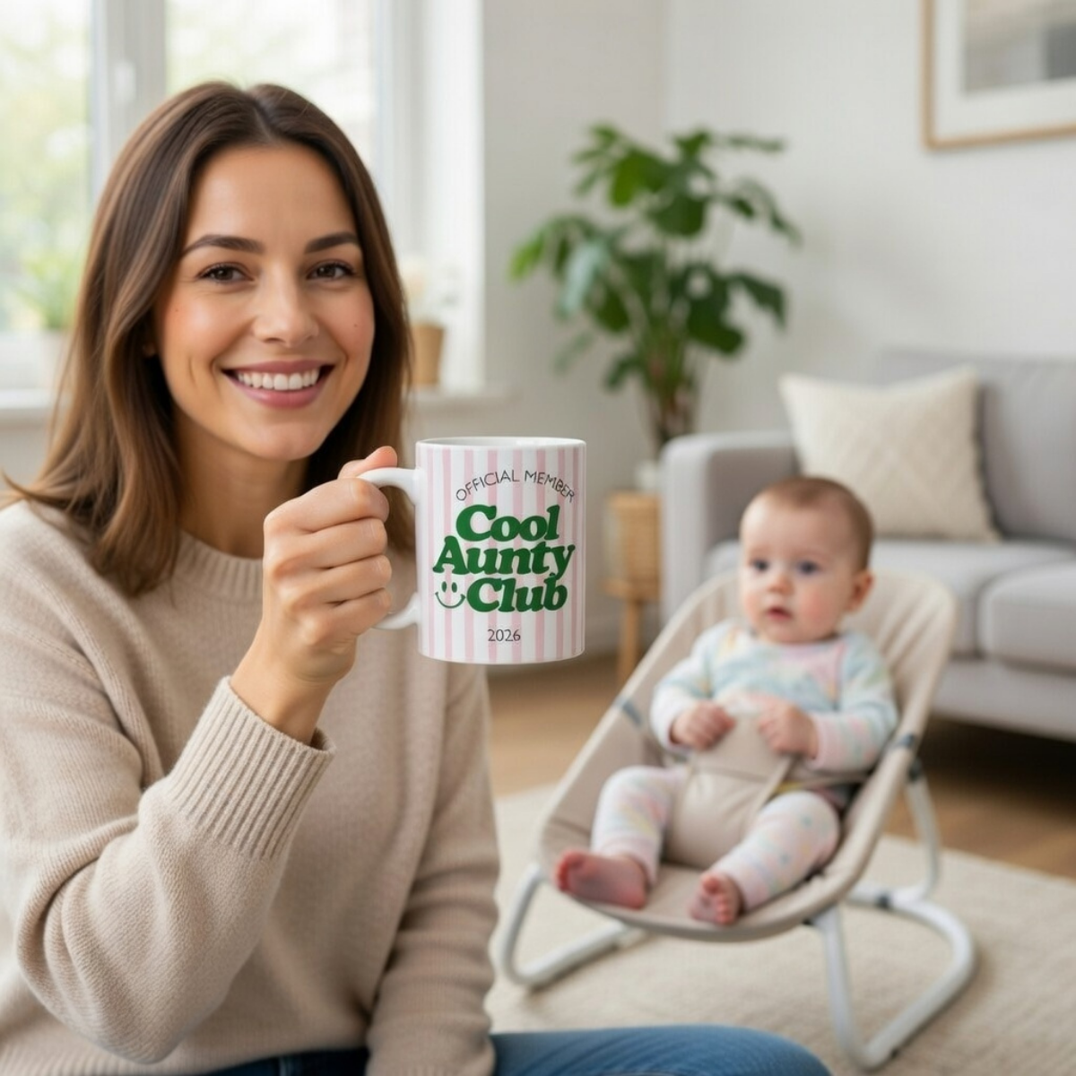 Tasse Cool Aunty Club Rosa (2020 bis 2027 oder ohne Jahreszahl)