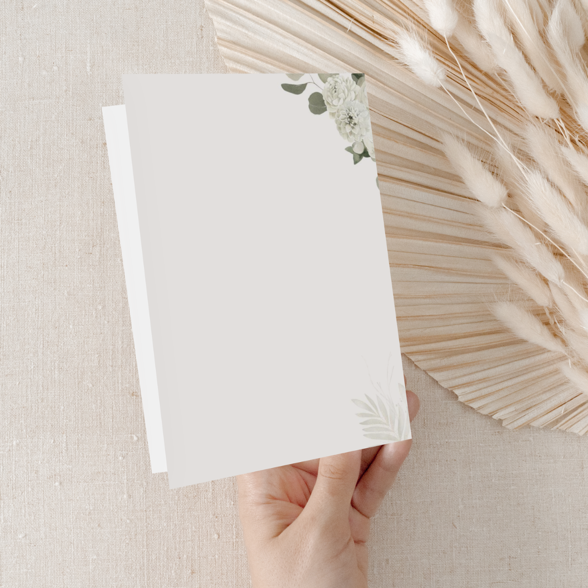 Einladungskarten Hochzeit Eucalyptus personalisierbar - 10 Stück