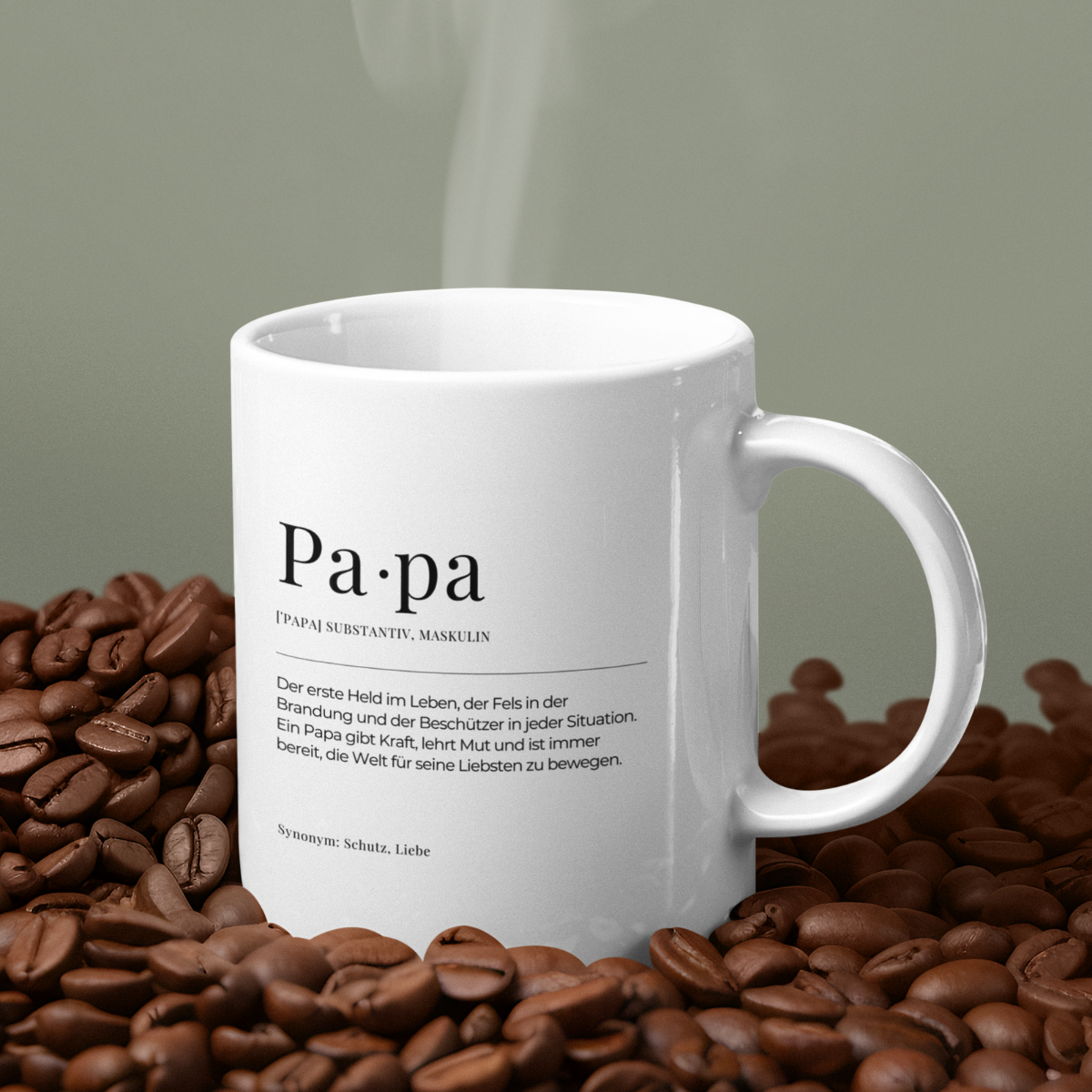 Tasse Definition Papa - einfarbig (330ml)