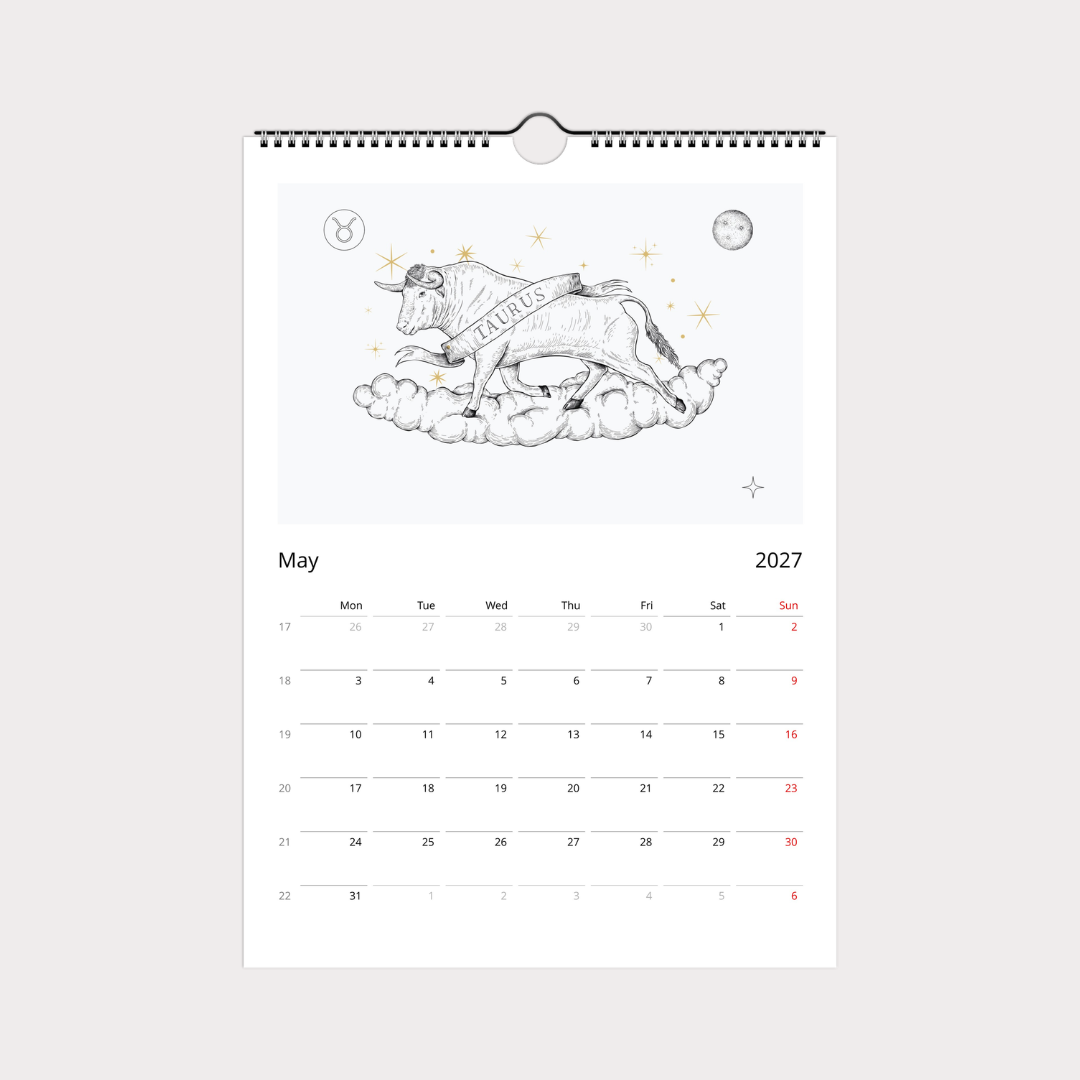 Zodiac Sternzeichen Kalender 2027 (Sprache Englisch)