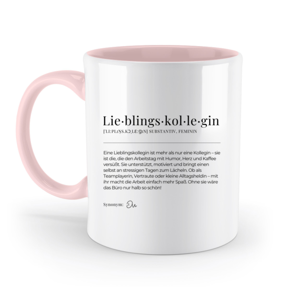 Tasse Definition Lieblingskollegin - zweifarbig rosa