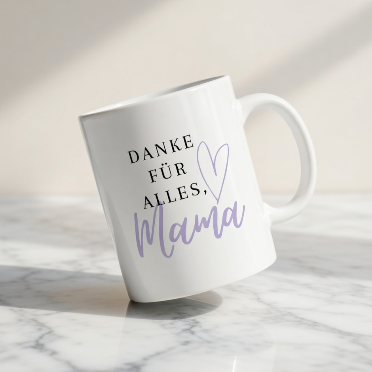 Tasse Danke für alles Mama Lila Herz